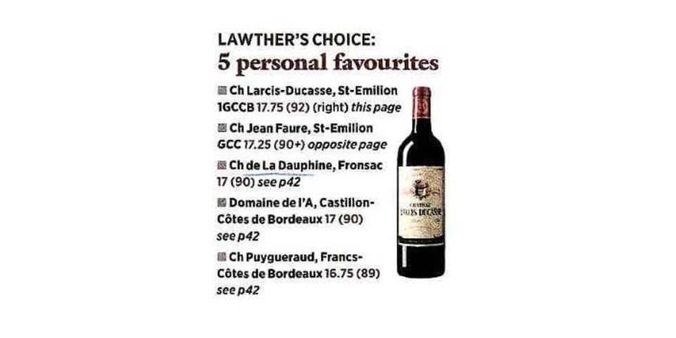 James Lawther’s favorite top 5 wines